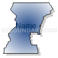 Census Tract 9702, Richland Parish, Louisiana (Radial Fill with Shadow)