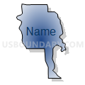 Census Tract 9701, Richland Parish, Louisiana (Radial Fill with Shadow)