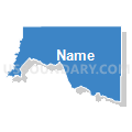 Census Tract 9701, La Salle Parish, Louisiana (Solid Fill with Shadow)