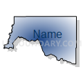 Census Tract 9701, La Salle Parish, Louisiana (Radial Fill with Shadow)