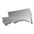 Census Tract 9666, Somerset County, Maine (Gray Gradient Fill with Shadow)