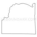 Census Tract 9900, Schoolcraft County, Michigan (Light Gray Border)