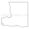 Census Tract 1, Iron County, Michigan (Light Gray Border)