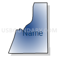 Census Tract 105, Van Buren County, Michigan (Radial Fill with Shadow)