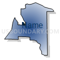 Census Tract 9604, Cheboygan County, Michigan (Radial Fill with Shadow)