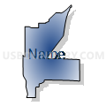 Census Tract 9605, Cheboygan County, Michigan (Radial Fill with Shadow)