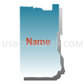 Census Tract 9606, Cheboygan County, Michigan (Blue Gradient Fill with Shadow)