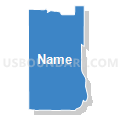 Census Tract 9606, Cheboygan County, Michigan (Solid Fill with Shadow)