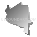 Census Tract 1, Kalamazoo County, Michigan (Gray Gradient Fill with Shadow)
