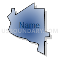 Census Tract 1, Kalamazoo County, Michigan (Radial Fill with Shadow)