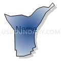 Census Tract 705.02, Washington County, Minnesota (Radial Fill with Shadow)