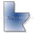 Census Tract 501.10, Anoka County, Minnesota (Radial Fill with Shadow)