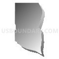 Census Tract 605.05, Dakota County, Minnesota (Gray Gradient Fill with Shadow)
