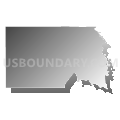 Census Tract 102, Forrest County, Mississippi (Gray Gradient Fill with Shadow)