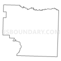 Census Tract 701, Bates County, Missouri (Light Gray Border)