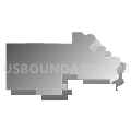 Census Tract 9634, Burt County, Nebraska (Gray Gradient Fill with Shadow)