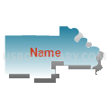 Census Tract 9634, Burt County, Nebraska (Blue Gradient Fill with Shadow)