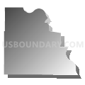 Census Tract 104, Dakota County, Nebraska (Gray Gradient Fill with Shadow)