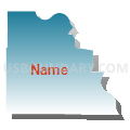 Census Tract 104, Dakota County, Nebraska (Blue Gradient Fill with Shadow)