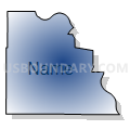 Census Tract 104, Dakota County, Nebraska (Radial Fill with Shadow)