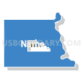 Census Tract 9681, Nemaha County, Nebraska (Solid Fill with Shadow)