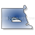 Census Tract 9681, Nemaha County, Nebraska (Radial Fill with Shadow)