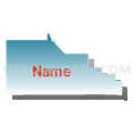 Census Tract 9682, Nemaha County, Nebraska (Blue Gradient Fill with Shadow)