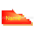 Census Tract 9682, Nemaha County, Nebraska (Bright Blending Fill with Shadow)