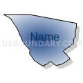 Census Tract 601.02, Davidson County, North Carolina (Radial Fill with Shadow)