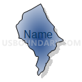 Census Tract 602.01, Davidson County, North Carolina (Radial Fill with Shadow)