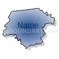 Census Tract 9702, Macon County, North Carolina (Radial Fill with Shadow)
