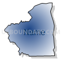 Census Tract 9707, Macon County, North Carolina (Radial Fill with Shadow)
