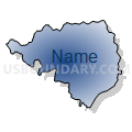 Census Tract 9701, Macon County, North Carolina (Radial Fill with Shadow)