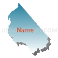 Census Tract 9601, Transylvania County, North Carolina (Blue Gradient Fill with Shadow)