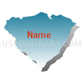 Census Tract 9602, Transylvania County, North Carolina (Blue Gradient Fill with Shadow)