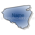 Census Tract 9606, Pasquotank County, North Carolina (Radial Fill with Shadow)