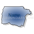 Census Tract 9201, Northampton County, North Carolina (Radial Fill with Shadow)