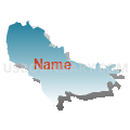 Census Tract 9204, Watauga County, North Carolina (Blue Gradient Fill with Shadow)