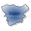 Census Tract 9301, Cherokee County, North Carolina (Radial Fill with Shadow)