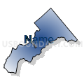 Census Tract 9401, Swain County, North Carolina (Radial Fill with Shadow)