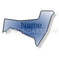 Census Tract 120.01, New Hanover County, North Carolina (Radial Fill with Shadow)