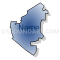Census Tract 9801, Wake County, North Carolina (Radial Fill with Shadow)