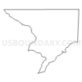 Census Tract 9301, Caswell County, North Carolina (Light Gray Border)