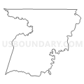 Census Tract 9501, Hertford County, North Carolina (Light Gray Border)