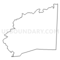 Census Tract 9612, Wilkes County, North Carolina (Light Gray Border)