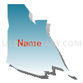 Census Tract 202, Morton County, North Dakota (Blue Gradient Fill with Shadow)