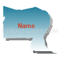 Census Tract 203, Morton County, North Dakota (Blue Gradient Fill with Shadow)