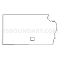 Census Tract 9733, Dickey County, North Dakota (Light Gray Border)