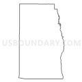 Census Tract 9711, Richland County, North Dakota (Light Gray Border)