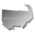 Census Tract 96, Hamilton County, Ohio (Gray Gradient Fill with Shadow)